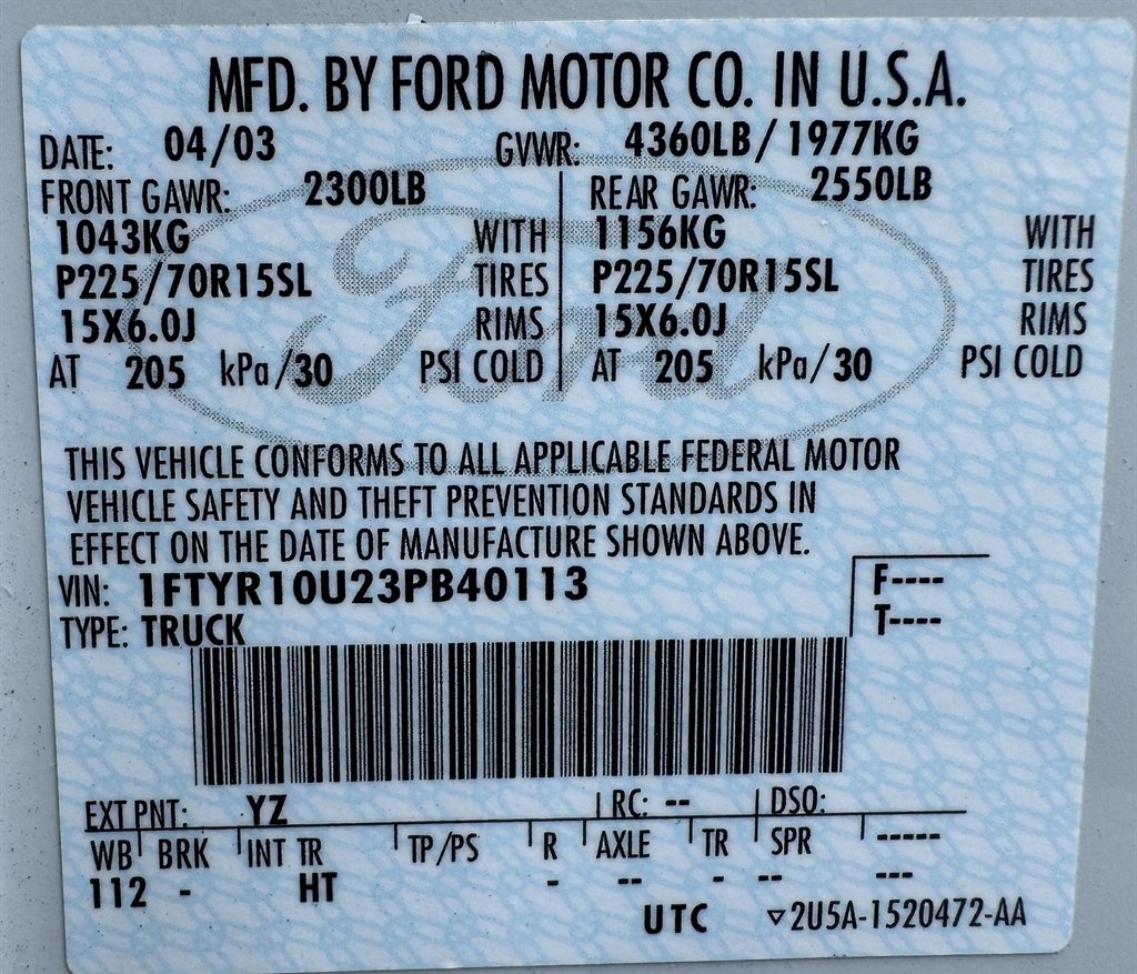 2003 Ford Ranger XL - Photo 85
